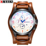 Curren Mens Watches Top Brand Luxury Brown Leather Strap Quartz Watch Men Military Sport Dropshipping Clock Relogio Masculino