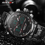 Digital Quartz Watch Men Outdoor Sport Luxury Brand RISTOS Fashion Waterproof Display LED Analog Wristwatches montre homme