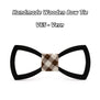 Mahoosive Wood Bow tie men Groom Marry Groomsmen Wedding Party Colorful Engraved Butterfly Cravats Mens wooden bow tie