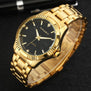 AMUDA 2018 Fashion Full Steel Quartz Watch Mens Golden Business Wrist Watches Casual Brand Luxury Clock Saat Relogio Masculino