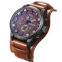 Curren Mens Watches Top Brand Luxury Brown Leather Strap Quartz Watch Men Military Sport Dropshipping Clock Relogio Masculino