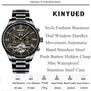 KINYUED Automatic Self-Wind Men's Mechanical Watches Water Resistant Tourbillon Skeleton Watch Men Relojes Hombre 2018 Dropship