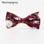 Mantieqingway Floral Printed Cotton Bowtie for Men Wedding Gentlemen Skinny Bow Tie Suits Tie Gravatas Slim Bowknot Cravats