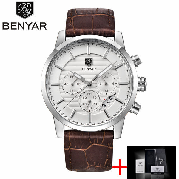 Reloj Hombre 2017 BENYAR Fashion Chronograph Sport Mens Watches Top Brand Luxury Military Quartz Watch Clock Relogio Masculino