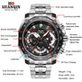 GUANQIN Watch Men 2018 Chronograph Luxury Watches Top Brand Mens Wristwatches Quartz Stainless Steel Watch relogio masculino