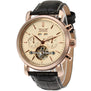 Jaragar luxury mechanical automatic brand watch leather strap date&day AUTO Flywheel Tourbillon Mens Wristwatch relogio
