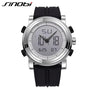 SINOBI Digital Sports Chronograph Men's Wrist Watches Waterproof Rubber Watchband Brand Male Military Geneva Quartz Clock 2017