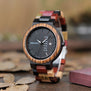 BOBO BIRD New Arrivals Bamboo Wooden Watches Men Show date Wrist Watch quartz male Gift in Wood Box erkek kol saati