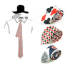 New 2inch wide 7 Fashion "Playing Cards / Poker White"Pattern Party ties Polyester Woven Classic Men`s Neck Ties-Free Shipping
