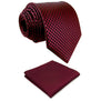 U25 Solid Checked Burgundy Crimson Red Black Mens Neckties 100% Silk Matching Hanky For Men Silk Brand Men Tie Wedding 63"