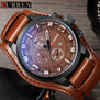 Curren Top Brand Luxury Leather Men Watch Army Military Quartz Mens Watches Casual Sport Clock Watch Relogio Masculino Dropship