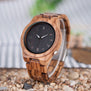 BOBO BIRD WM30 Mens Watches Zebra Wooden Watch Full Wood Band Quartz Watch For Men as Gift Accept OEM Customize Relogio