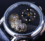 Jaragar Classic Dual Movement Design Automatic Quartz Watches Clock Mens Watches Top Brand Luxury Watch Men Skeleton Wrist Watch