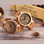 YISUYA Nature Broken Leaf Wood Watch Men Analog Quartz Leather Strap Fashion Novel Bamboo Wrist Watch Women Modern Cool Clock