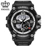 SMAEL Analog-Digital Watch men sports 50M Professional Waterproof Quartz large dial hours military wristwatches 2018 fashion