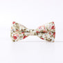 Mantieqingway Floral Printed Cotton Bowtie for Men Wedding Gentlemen Skinny Bow Tie Suits Tie Gravatas Slim Bowknot Cravats