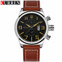 CURREN Mens Watches Top Brand Luxury Leather Waterproof Male Date Quartz Watch Men Fashion Casual Sport Clock Analog Wristwatch