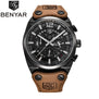BENYAR Large dial design Chronograph Sport Mens Watches Fashion Brand Military waterproof Quartz Watch Clock Relogio Masculino