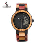 BOBO BIRD WP14-2 Wooden Watch for Men Women Colorful Wood Band Elk Deer Head Quartz Watches Luxury Unisex Gift