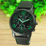 2015 Men's Casual Sports Stainless Steel Silicone Band Quartz Analog Wrist Watch 5ZF6