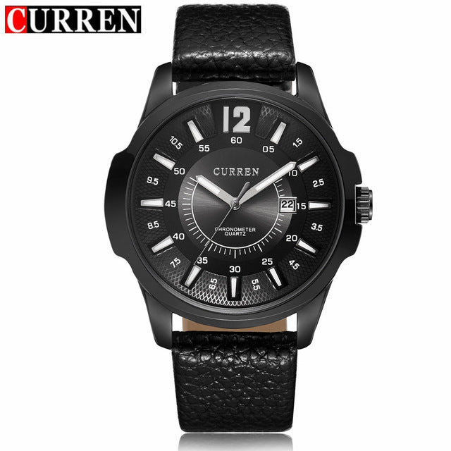 CURREN Luxury Brand Men Casual Sport Watches Mens Leather Waterproof Quartz Watch Man Business Date Wristwatch Relogio Masculino