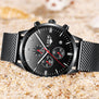 2018 LIGE Brand Luxury full Stainless Steel Watch Men Business Analog Quartz Watches Military Wristwatch Waterproof Relogio