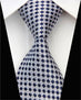 Fashion Mens Accessories Check Pattern Business Silk Tie Geometric Jacquard Woven Necktie for Men 3"/7.5cm