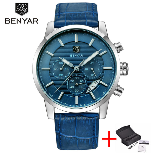 Reloj Hombre 2017 BENYAR Fashion Chronograph Sport Mens Watches Top Brand Luxury Military Quartz Watch Clock Relogio Masculino