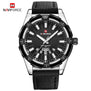 NAVIFORCE Men Quartz Watch Fahion Brand Men's Waterproof Sport Watches Man Casual Analog Wristwaches Leather Calendar Gold Clock