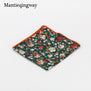 Mantieqingway Style Wedding Party Paisley & Floral Pocket Square for Mens Suit Cotton Blue & Red Handkerchiefs 24cm Chest Towel