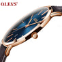 60%OFF OLEVS Men Ultra thin Watches Quartz Mens Watch Top Brand Luxury Auto Date Business Waterproof Leather Sports Wristwatch