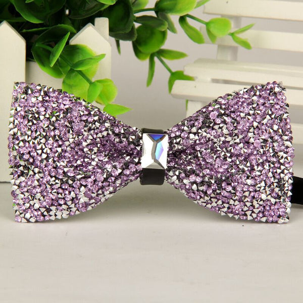 Hand made mens bowtie Silver crystal and gem bow tie 2016 new arrival gentlemen fashion casual gravata borboleta masculina lot