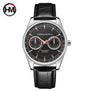 2017 Hannah Martin Luxury Men Date Leather Stainless Steel Sport Quartz Wrist Watch Relogio Masculino erkek saat Orologio Uomo