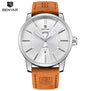 Relogio Masculino BENYAR Luxury Brand Analog Display Date Men's Quartz Watch 30M Waterproof Genuine Leather Strap Casual Watch