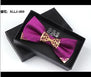 Korean Formal Mens Bow Tie With Metal Decorate Groomsman Groom Bow Ties For Men Wedding Party Bowtie Gift Box Butterfly Neckwear