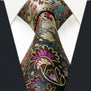 Floral Pattern Multicolor Mens Tie Necktie Set 100% Silk New Jacquard Woven Blue Fashions Mens Casual Dress Wedding 63"