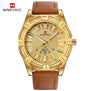 NAVIFORCE Men Quartz Watch Fahion Brand Men's Waterproof Sport Watches Man Casual Analog Wristwaches Leather Calendar Gold Clock
