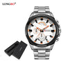 LONGBO Top Brand Pilot Military Sport Men Quartz Watch Dynamic Fashion Wristwatch Full Steel Waterproof Clock Relogio Masculino