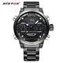 RISTOS Relojes Masculino Hombre Fashion Multifunction Steel Men Sport Watches Chronograph Digital Waterproof Wristwatch New 9338