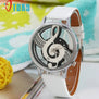 Creative Watch Women Fashion Luxury Business Quartz Watch Watches Note Music Notation Leather relogio feminino