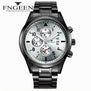 FNGEEN Men Luxury Fashion Quartz Watch business Casual Calendar Wristwatches Male Waterproof Stainless Watches relogio masculino