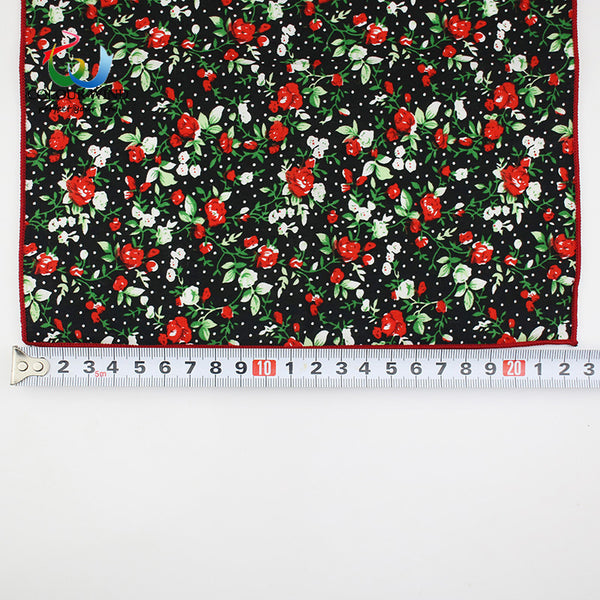 Genuine Yiyanyang Cotton Floral Pocket Square 9.05 Inch Camo Color Polyester Paisley Handkerchief Tie For Men Gift Gentle Hanky