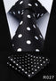 Polka Dot 3.4" 100%Silk Wedding Jacquard Woven Men Tie Necktie Pocket Square Handkerchief Set Suit #RD1