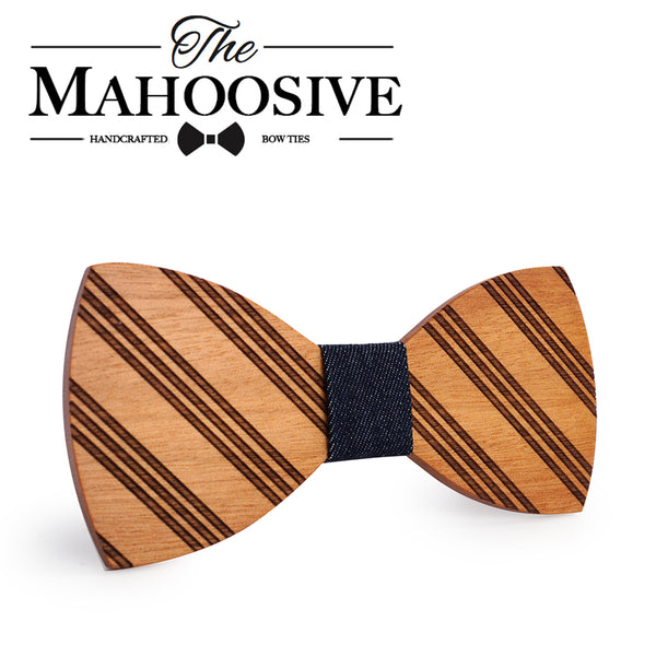 Mahoosive Gravata Wedding Bow Tie Wooden Butterfly For Men's Suit Shirt Necktie Jewerly Accessory