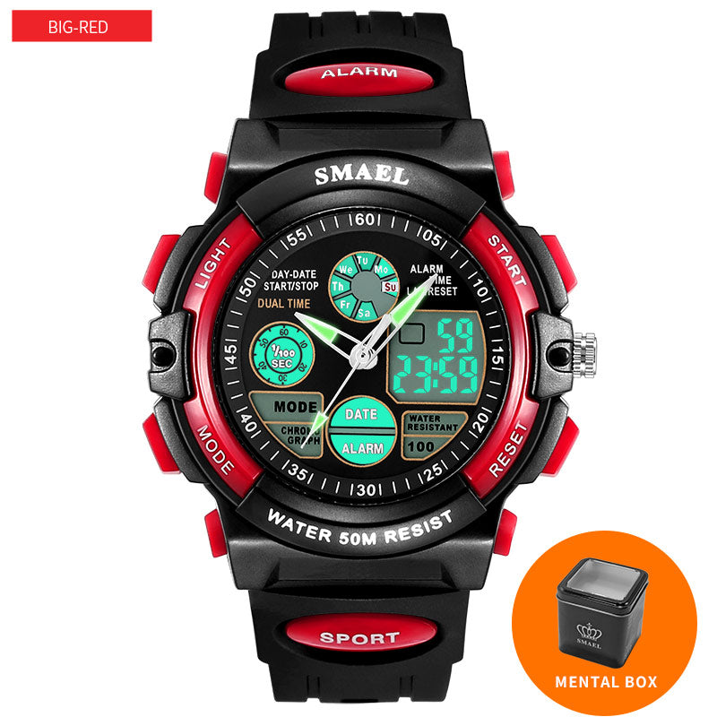 SMAEL Digital Watches Kids Dive 50M Water Resistant Wrist Watch Children S Shock Watch 0508 LED Clock Kids Sport Watch for Boys