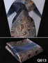 Pocket Square Classic Party Wedding Floral 3.4" Silk Wedding Mens Extra Long Tie XL Necktie Handkerchief Set #Q6