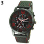 Men's Casual Sports Stainless Steel Silicone Band Quartz Analog Wrist Watch 5ZF6