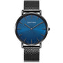 GEEKTHINK Top Luxury Brand Quartz watch men Black Casual Japan Movt stainless steel Mesh strap ultra thin clock male