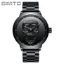 GIMTO Men watch Fashion luxury Waterproof Analog Military create skull Stainless Steel Male Relogio Masculino Quartz Wristwatch