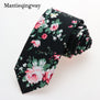 Mantieqingway Business Ties For Men Wedding Fashion Cotton Floral Necktie Tie Printed Skinny Mens Ties Slim 6cm Gravata Brand